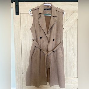 Polyester Long Wrap Vest by Zara